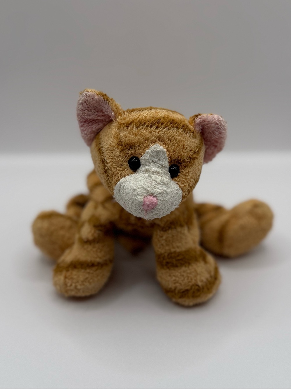 Rare Vintage Russ Berrie Mini Tabbies Orange Cat Plush